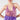 Front View Fantasy Drip Purple Vixen Bra Body Chain Harness