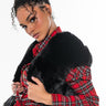 Front View Faux Fur Crop Bolero