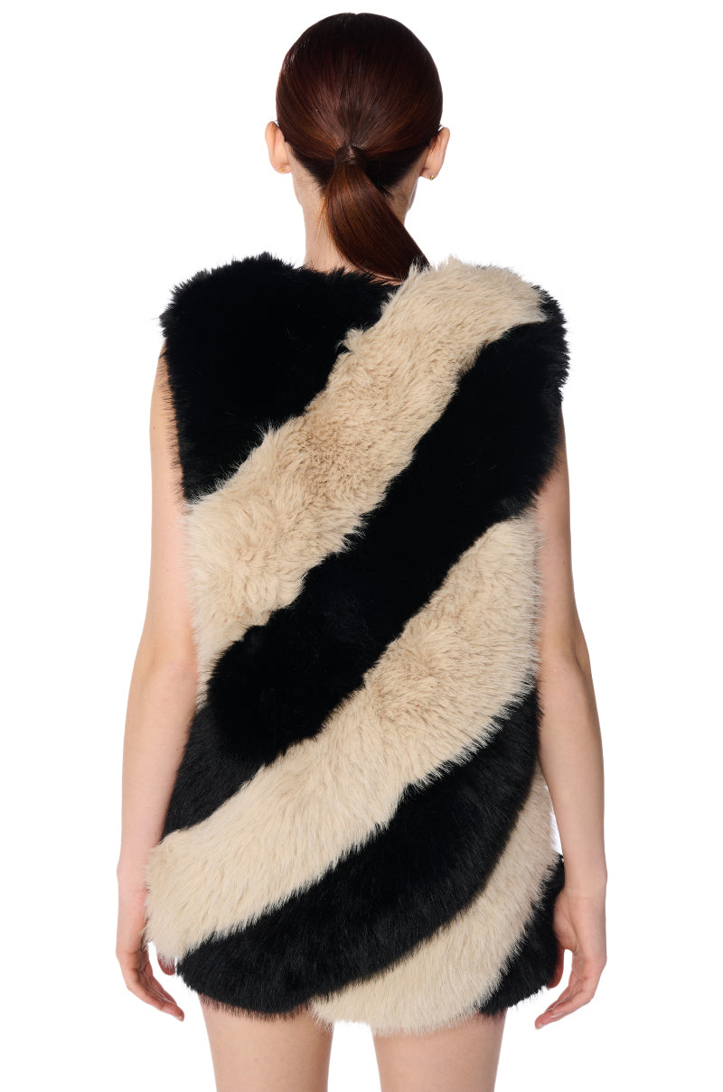 Extra View Faux Fur Holiday Vest