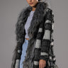 Front View Faux Fur Wool Mix Coat