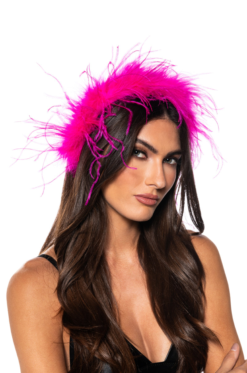Front View Feather Me Headband