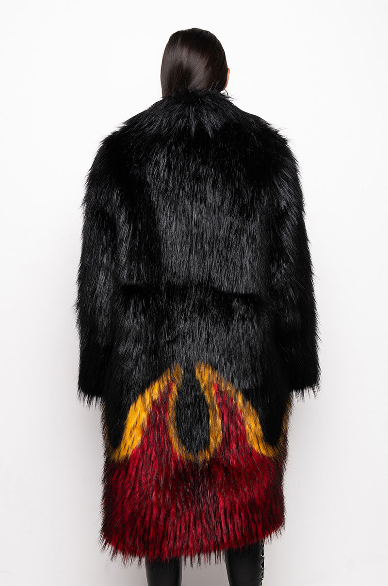 Extra View Feel The Flame Faux Fur Jacket