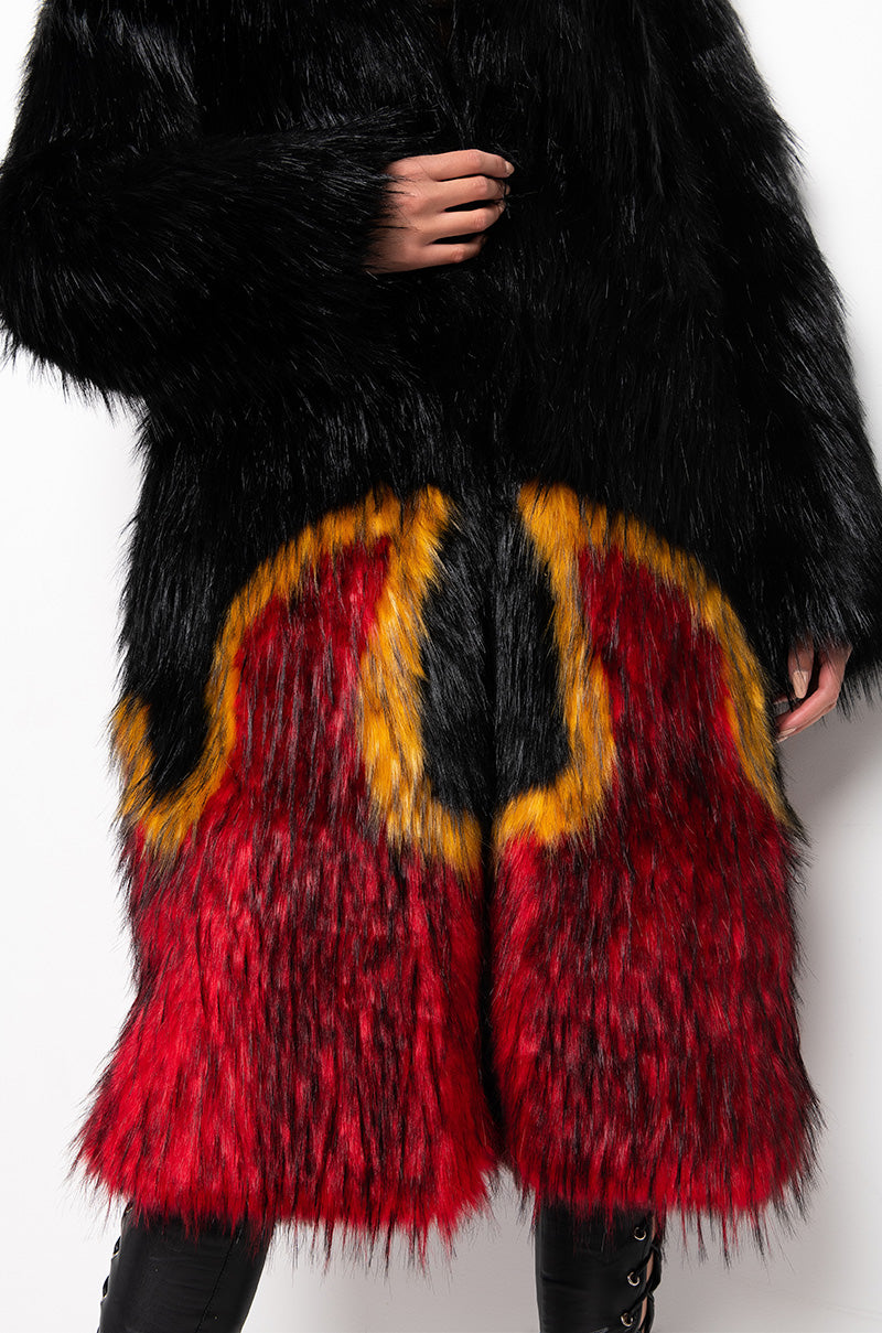 Extra View Feel The Flame Faux Fur Jacket