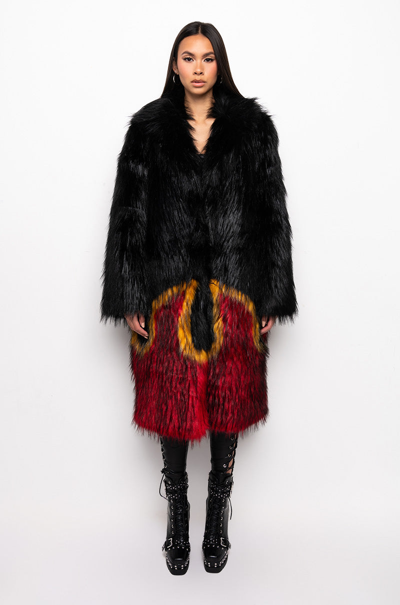 Extra View Feel The Flame Faux Fur Jacket