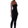 Front View Feelin Myself Bodycon Tube Jumpsuit In Black