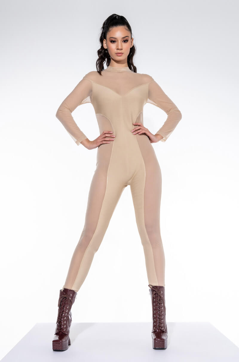 Front View Feelin Myself Cut Out Jumpsuit