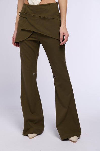 STRIPE FLARE SLACKS【BEIGE】 | SHIKITARI