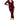 Front View Feeling Flirty Knit Midi Dress In Black Red