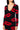 Full View Feeling Flirty Knit Midi Dress In Black Red