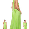 Front View Feeling Loose Convertible Maxi Dress In Lime