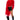 Front View Feeling Red Cascading Tulle Detail Sweatshirt