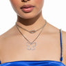 Front View Feelings On Safety Butterfly Necklace Set