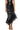 Front View Feminine Flare Tulle And Faux Leather Maxi Skirt