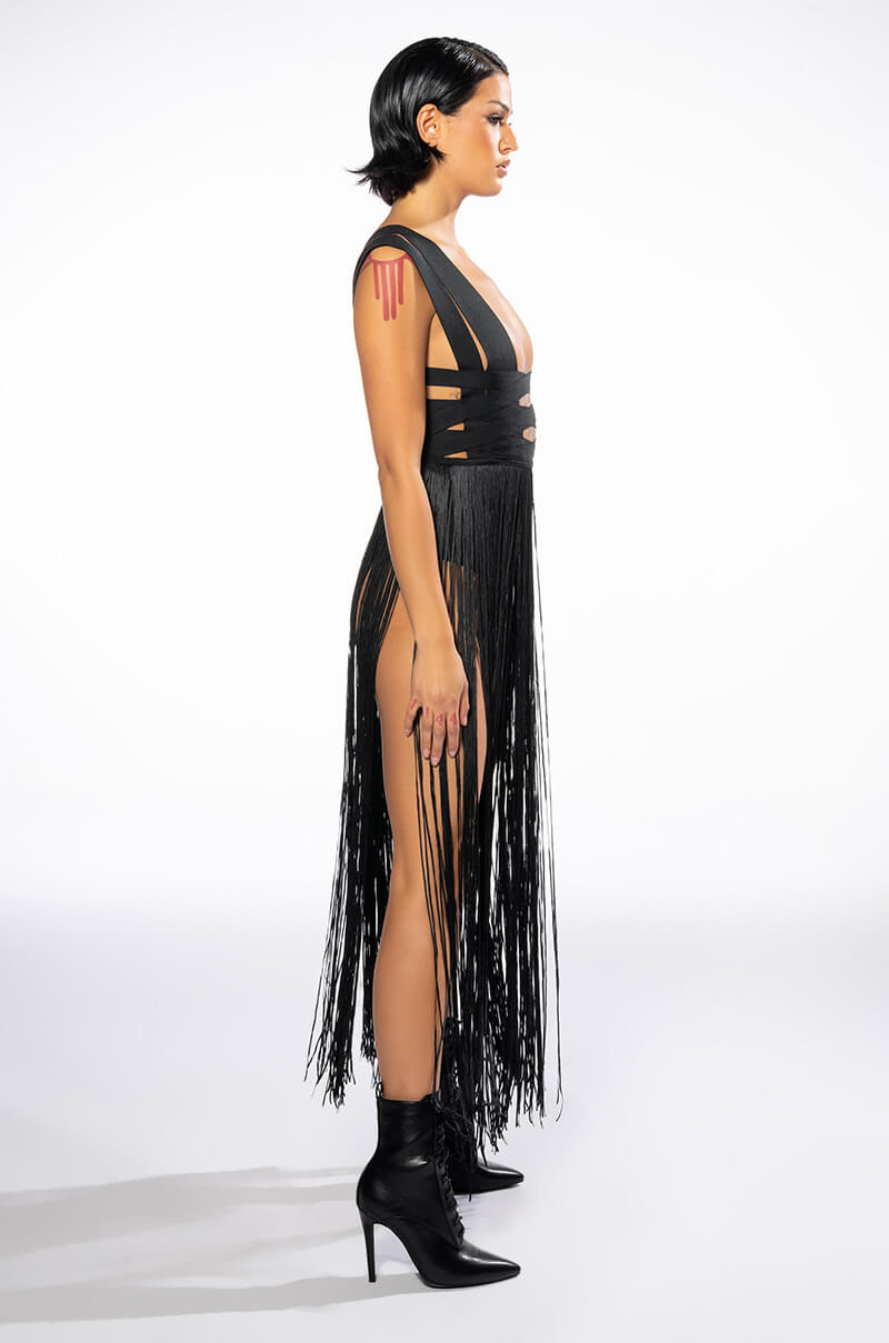 FESTIVAL FRINGE MAXI DRESS - Main Image