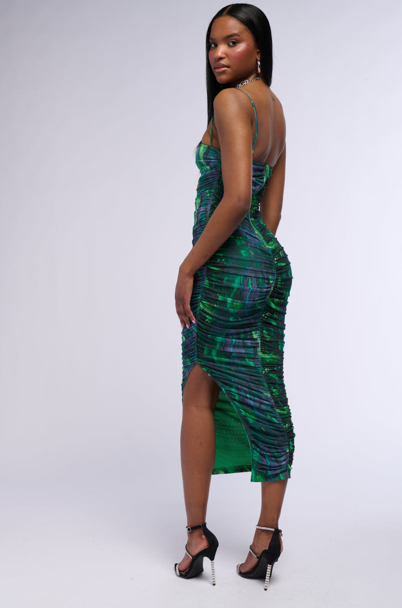 FIELDS OF GREEN MESH MIDI DRESS AKIRA FIELDS OF GREEN MESH MIDI DRESS AKIRA