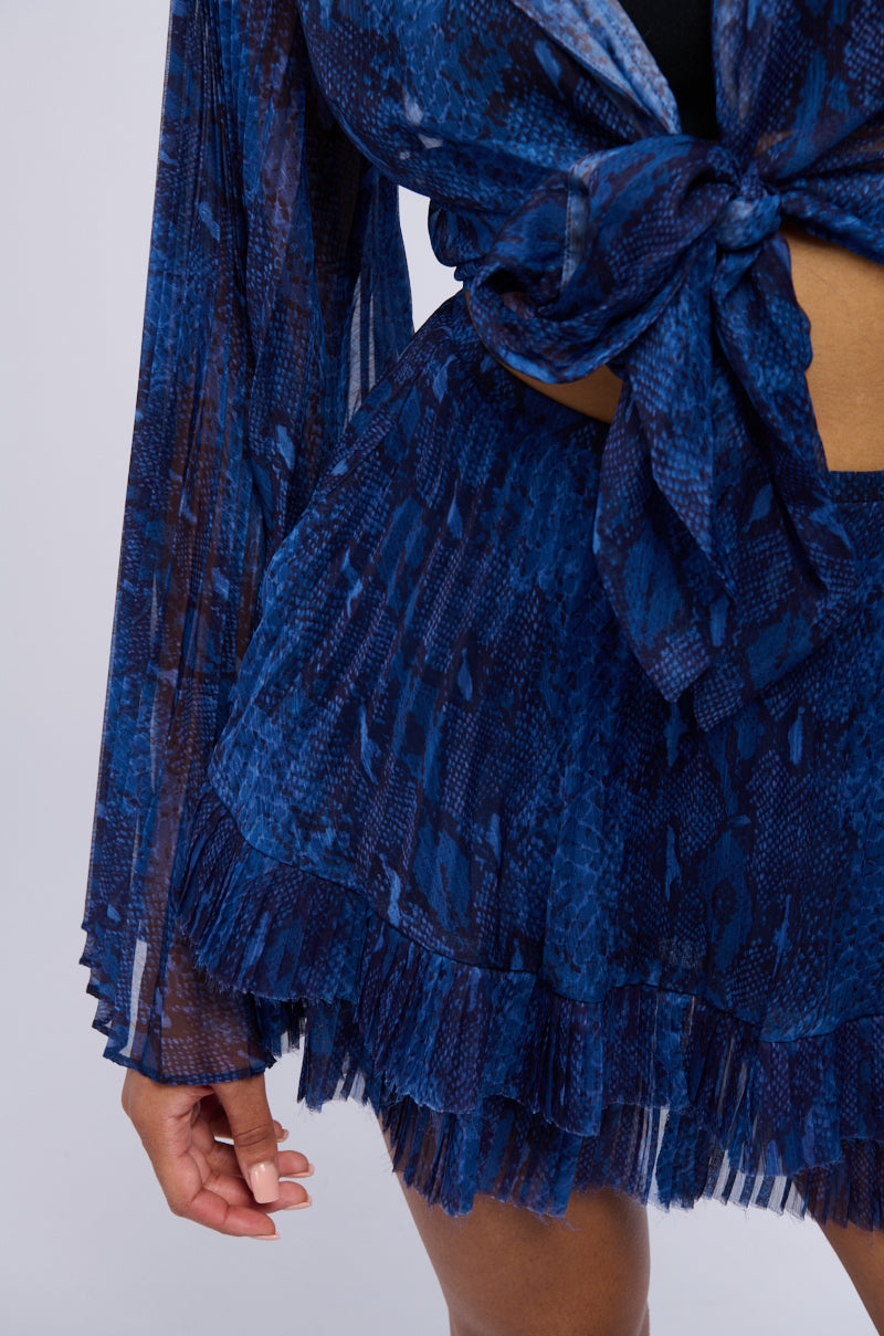 Extra View Fierce Energy Tiered Pleated Mini Skirt