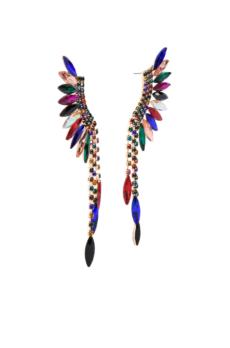 Back View Fiercely Multi Color Statement Earring view 4