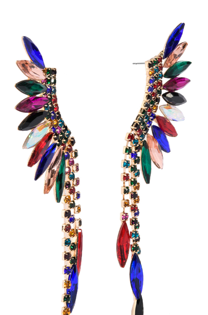 Detail View Fiercely Multi Color Statement Earring view 6