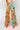 Front View Fiery Fiesta Satin Printed Wide Leg Pant in Orange Multi