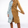 Front View Fifty Fifty Half Denim Trench