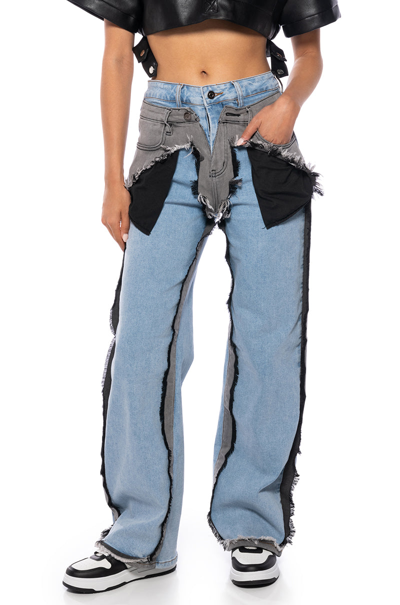 FIGURE IT OUT MULTI DENIM PANT view 0