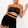 Front View Fila Womens Iman Bandeau Top in Black