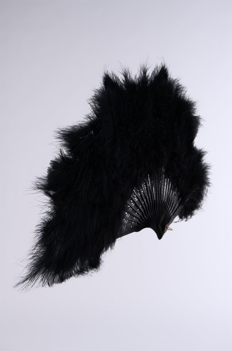 Detail View Find Less Feather Fan In Black 3