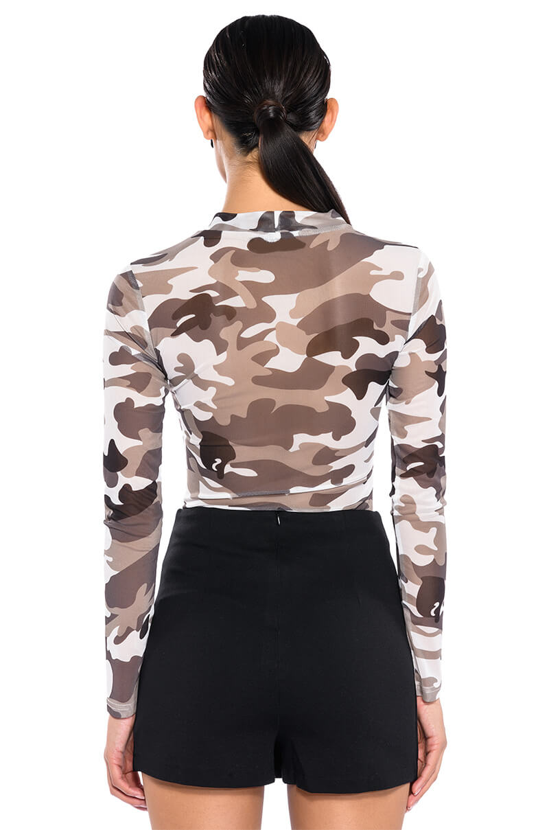 Extra View Find Me Camo Mesh Bodysuit