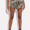 Front View Fine High Waist Relaxed Shorts