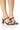 Front View Finishing Touches Nail Polish Mule Sandal In Black