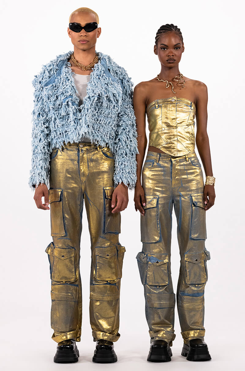 Extra View First Class Fringe Denim Jacket