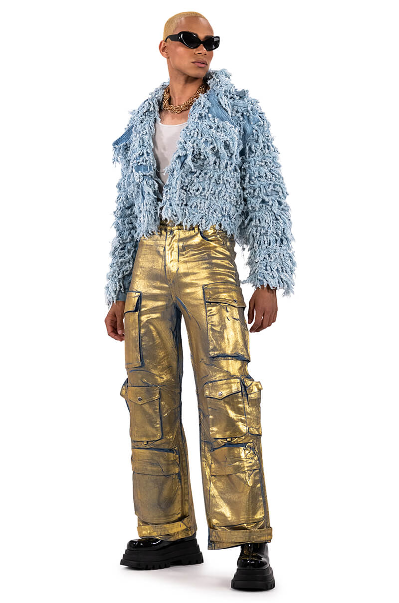 Extra View First Class Fringe Denim Jacket