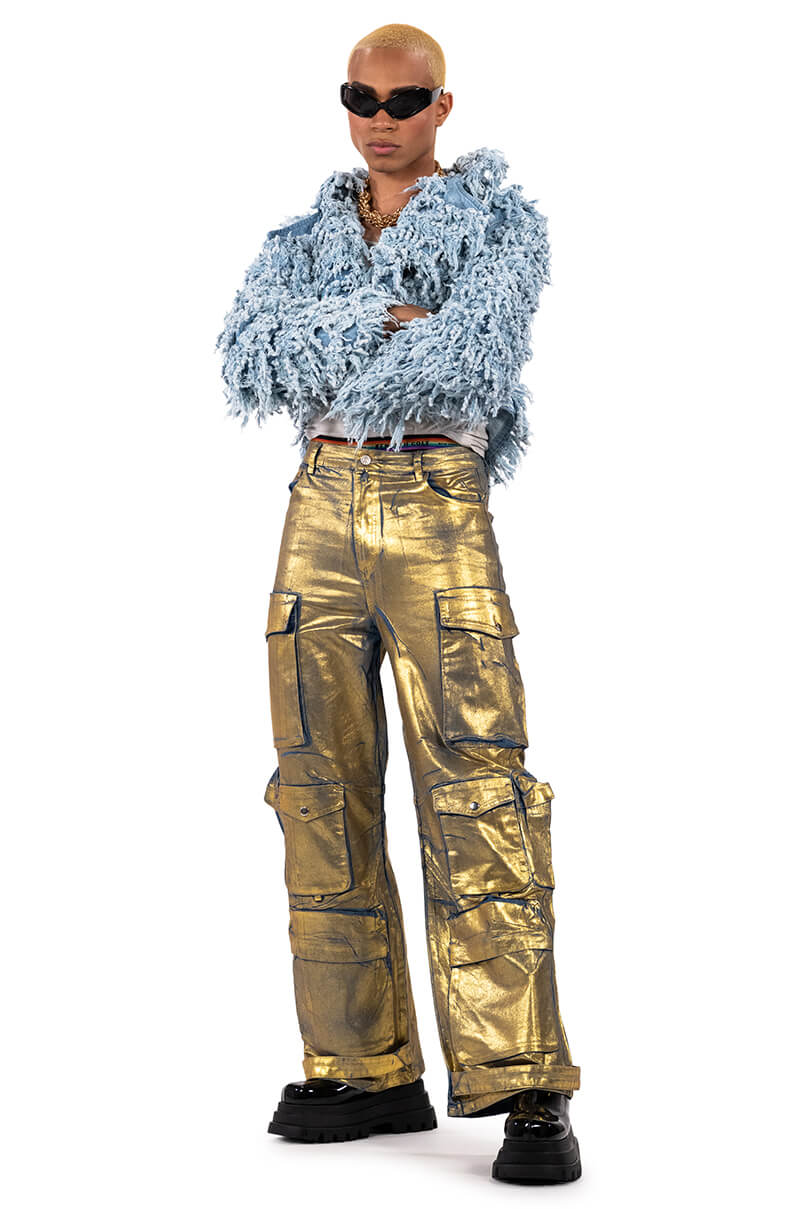 Extra View First Class Fringe Denim Jacket