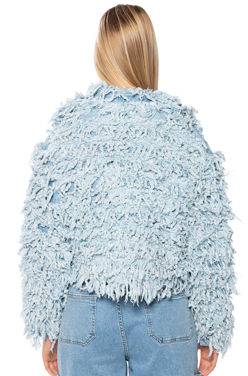 Full View First Class Fringe Denim Jacket