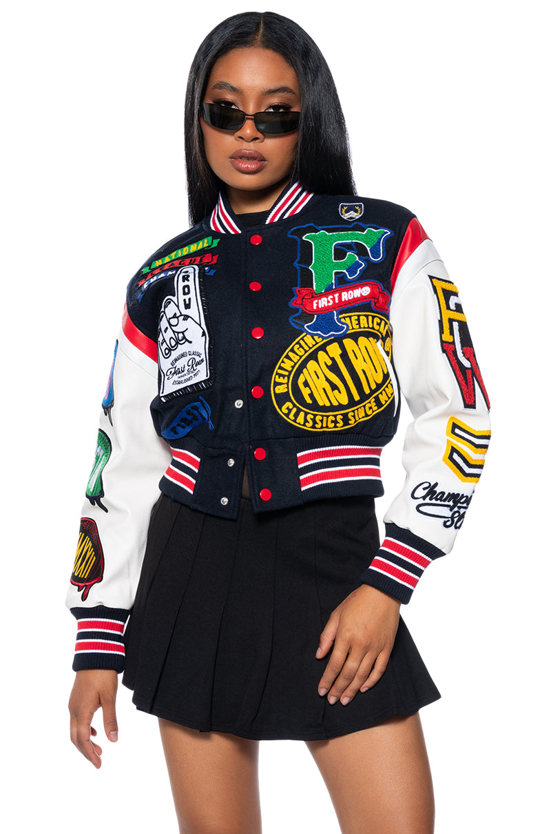 Side View First Row College Dropout Patch Bomber