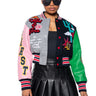 Front View First Row Patchwork Western Bomber