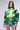 Detail View First Row Seat Color Block Bomber Jacket In Green