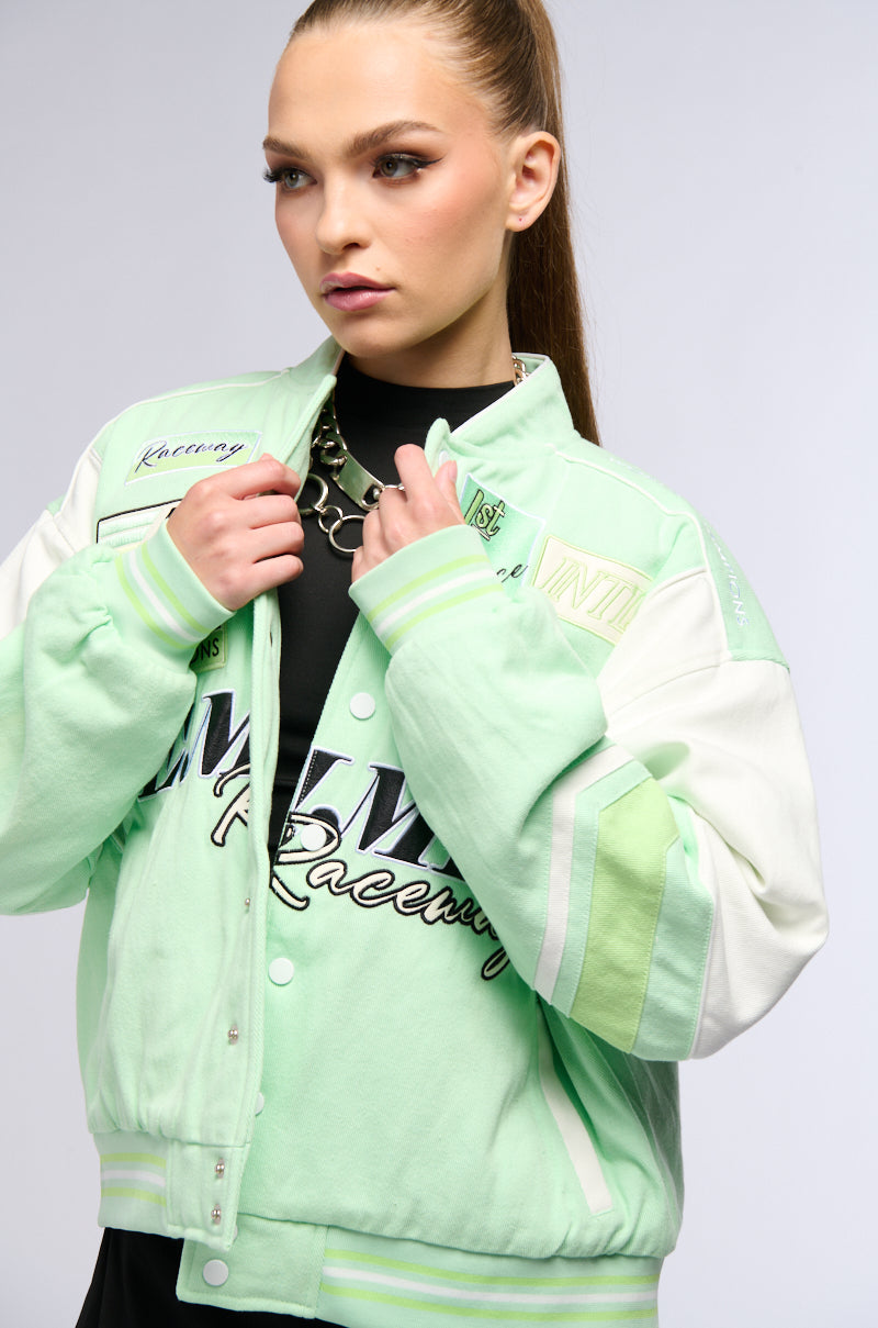 Extra View First Things First Embroidered Bomber 9