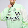 Front View First Things First Embroidered Bomber