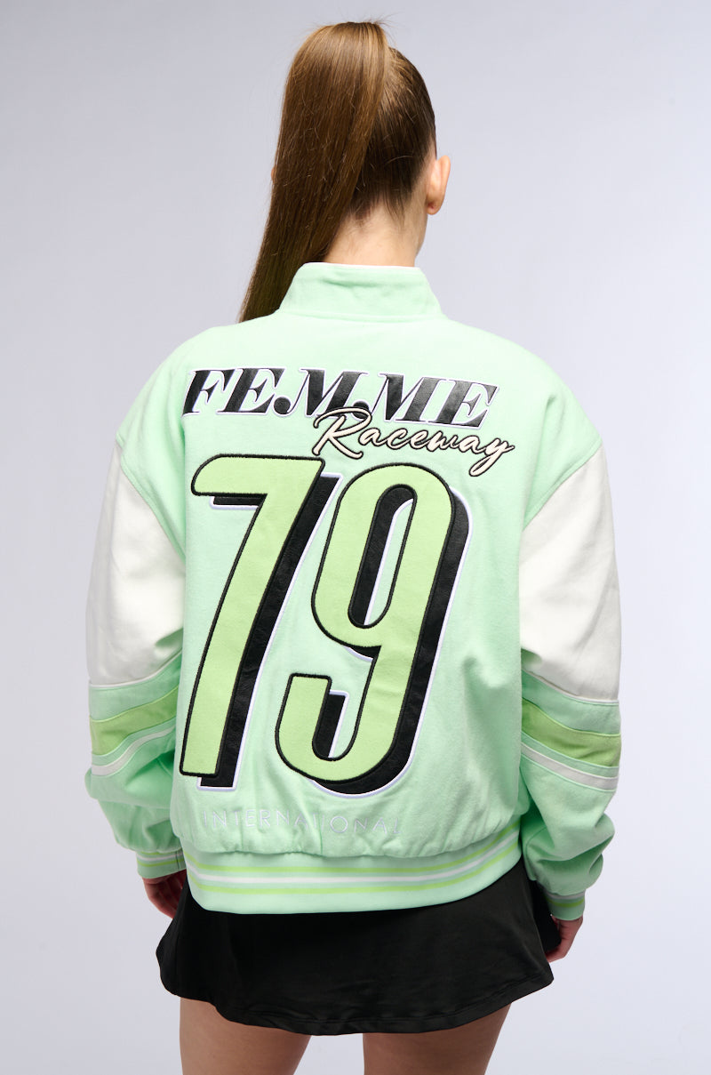 Extra View First Things First Embroidered Bomber 6