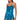 Front View Flapper Fringe Romper In Blue