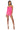 Side View Flapper Fringe Romper In Hot Pink