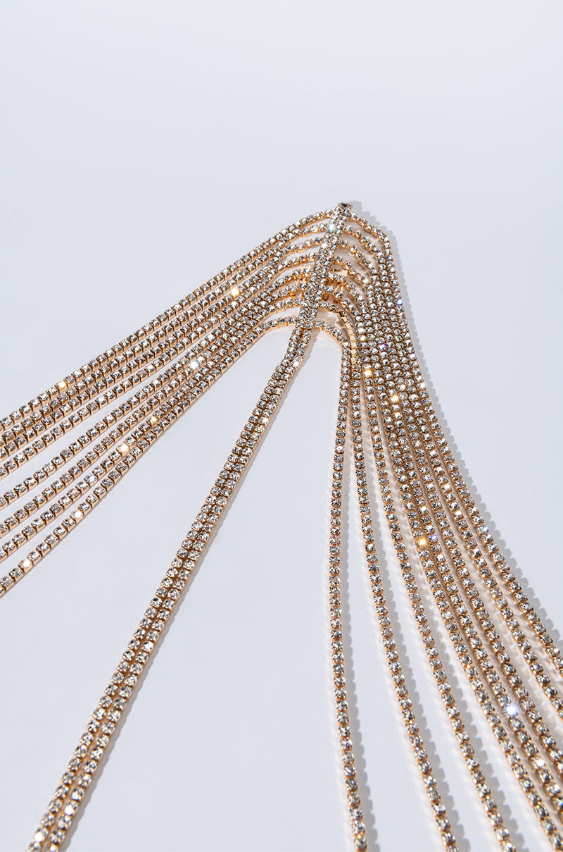 Back View Flapper Mode Rhinestone Link Headpiece 2