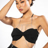 Front View Flashing Lights Chain Detail Bralette