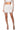 Front View Flashing Lights Rhinestone Mesh Mini Skirt In White