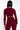 Back View Flawless Long Sleeve Mock Neck Top in Burgundy