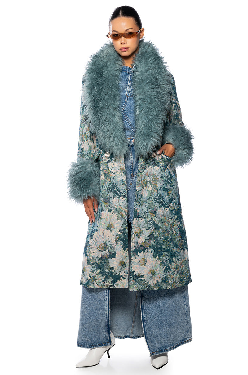 FLEUR LANE BROCADE TRENCH COAT view 0