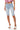Front View Flex Fit Extreme Stretch Distressed Bermuda Shorts
