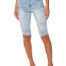 Front View Flex Fit Extreme Stretch Distressed Bermuda Shorts