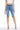 Front View Flex Fit Extreme Stretch Distressed Bermuda Shorts